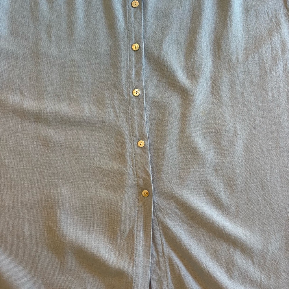 Vero Moda Light Blue Button Front Jesmilo Shirt Midi Dress, Medium, Cottagecore - Picture 5 of 13